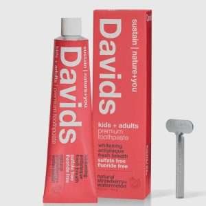 Davids kids + adults premium toothpaste / strawberry watermelon