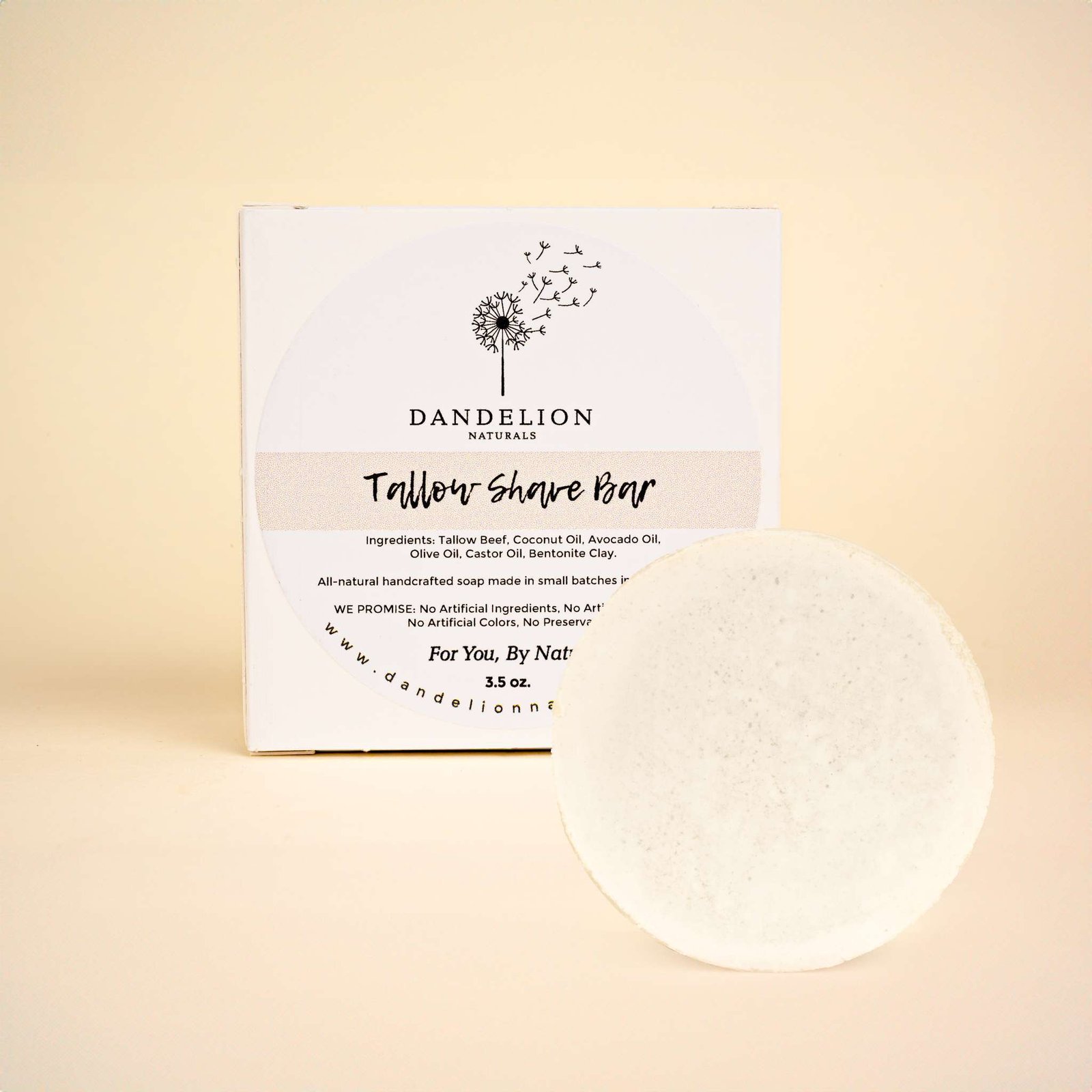Unscented Tallow Shave Bar Soap - Image 2